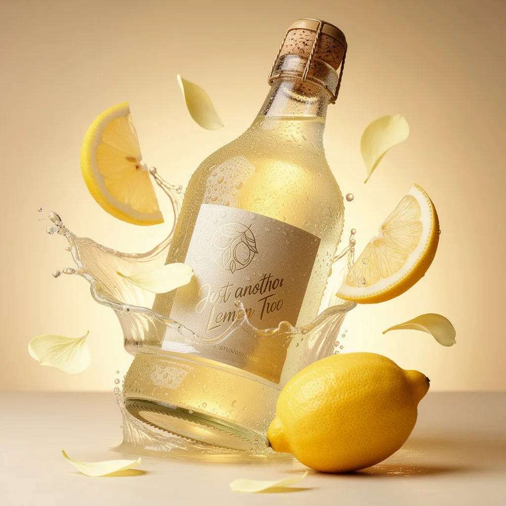 Garrafa de elixir botânico O Primeiro de limão siciliano orgânico Just Another Lemon Tree